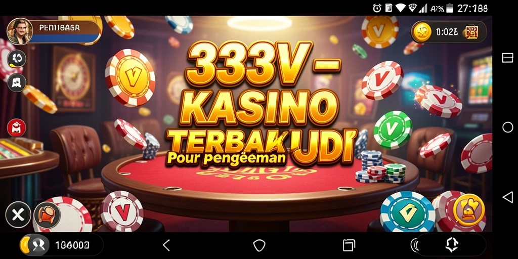 Tangkapan layar utama 333V menampilkan berbagai permainan kasino yang seru.
