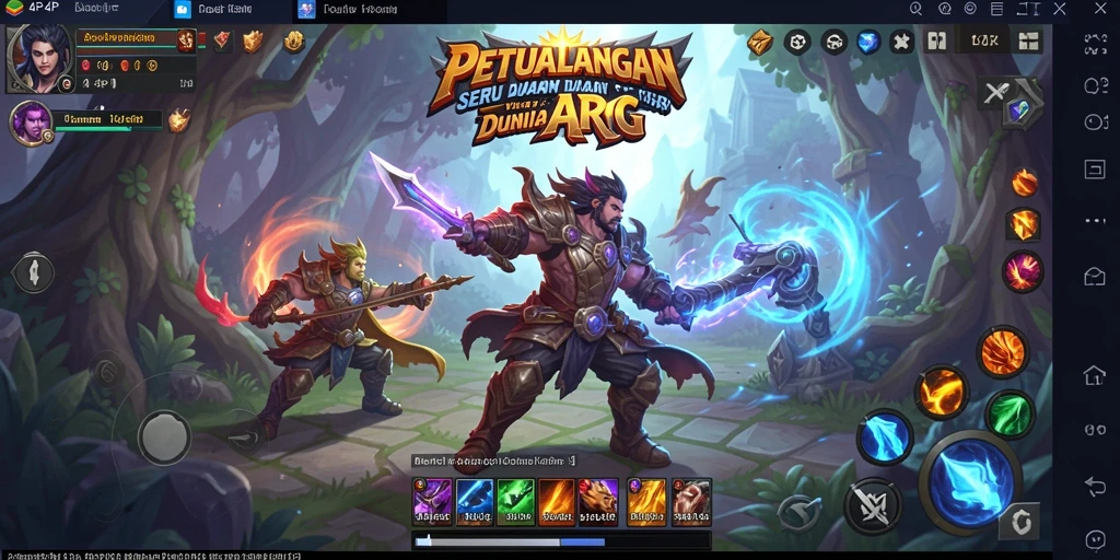 Screenshot gameplay dengan aksi seru dan grafis menakjubkan.