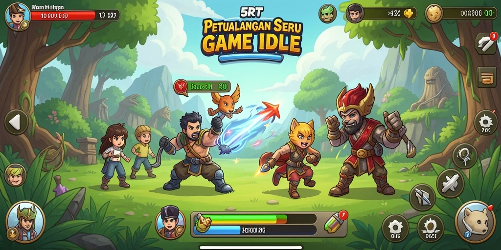 Tampilan gameplay 5RT yang menarik dan penuh warna.