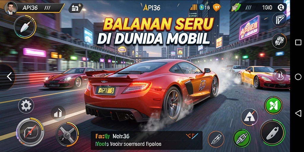 Gameplay menarik dari API36 dengan lintasan balapan yang menantang.