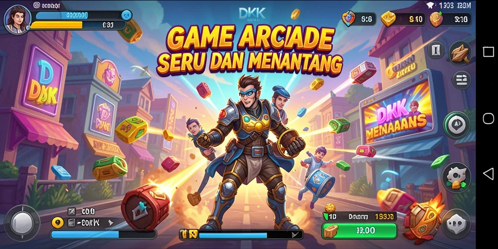 Screenshot gameplay DKK menampilkan aksi seru dan tantangan menarik.