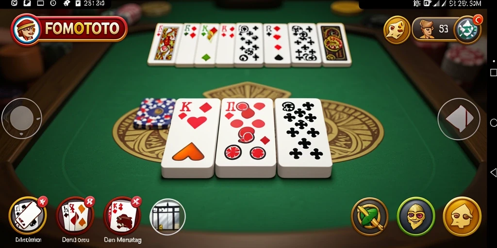 Screenshot FOMOTOTO menampilkan aksi seru permainan Domino.