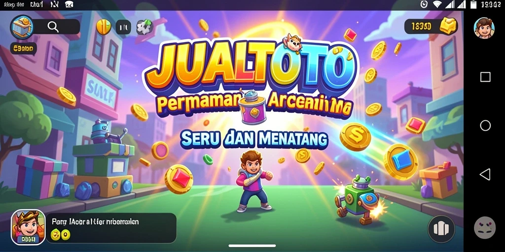 Tampilan gameplay menarik dalam permainan Arcade JUALTOTO.
