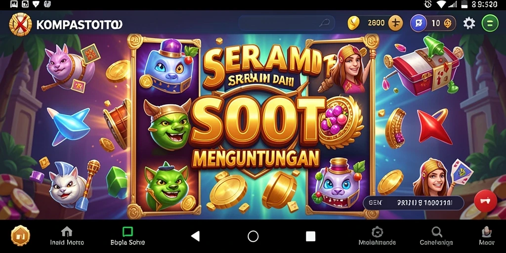 Tampilan gameplay Slot yang menarik dan penuh warna dari KOMPASTOTO.