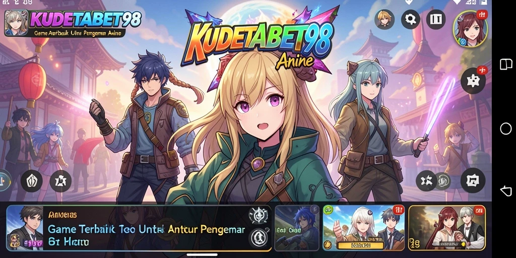 Screenshot dari gameplay menarik KUDETABET98 dengan karakter anime.