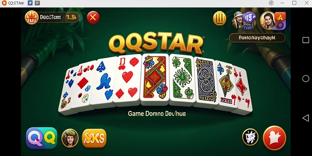 Screenshot gameplay QQSTAR yang menunjukkan momen seru permainan Domino.