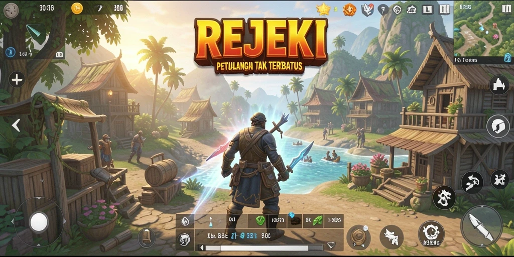 Tampilan seru dari gameplay Open World di REJEKI.