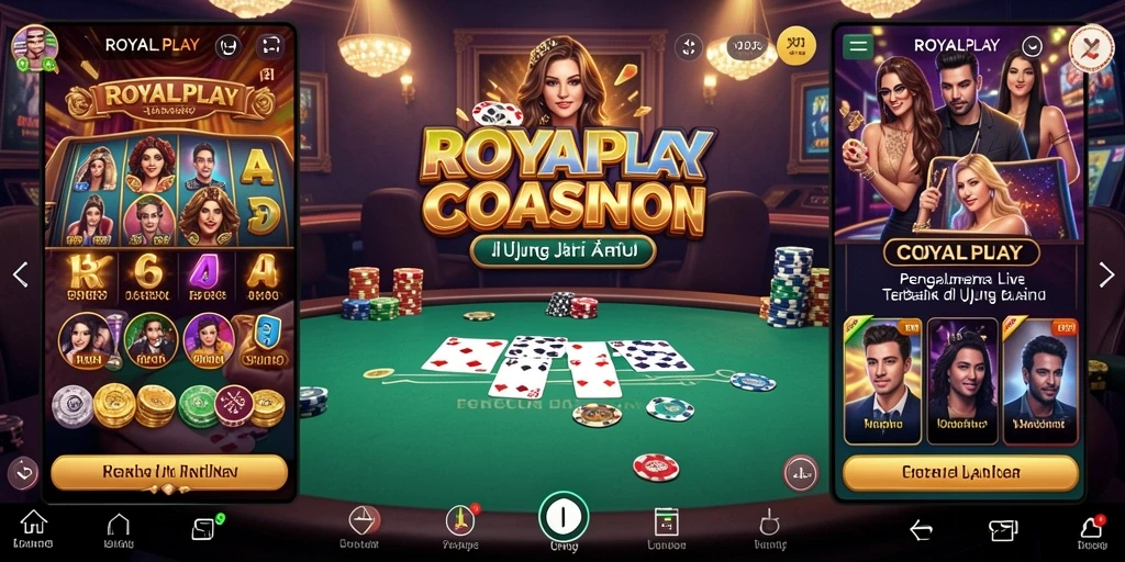 Screenshot utama ROYALPLAY menampilkan gameplay Live Casino yang seru.