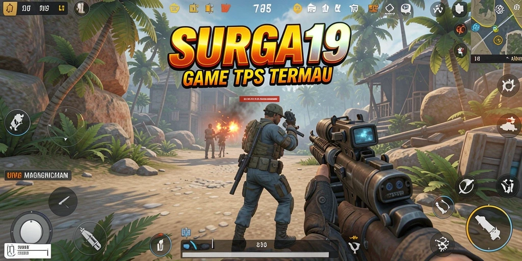 Screenshot gameplay SURGA19 menampilkan aksi pertempuran yang mendebarkan.