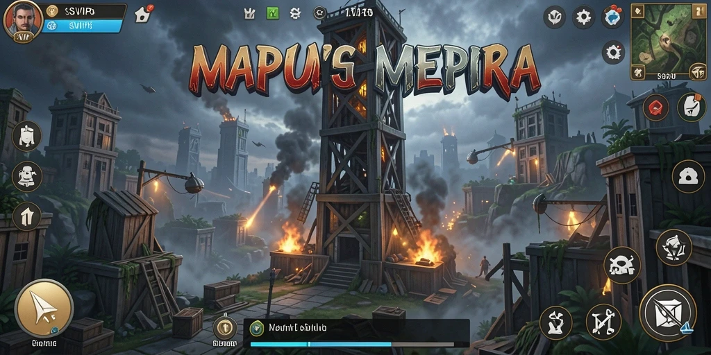 Tampilan gameplay SVIP6 yang menampilkan pertahanan menara yang seru.