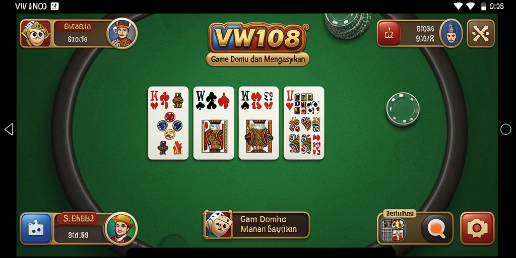 Screenshot dari permainan Domino yang menegangkan di VW108.